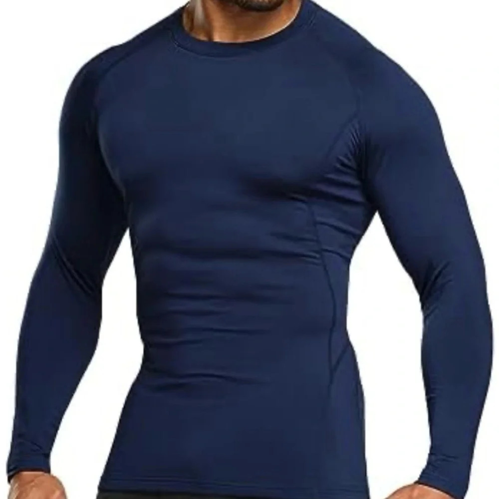 Tsla (Tesla) Navy Blue Compression Shirt, Xxl